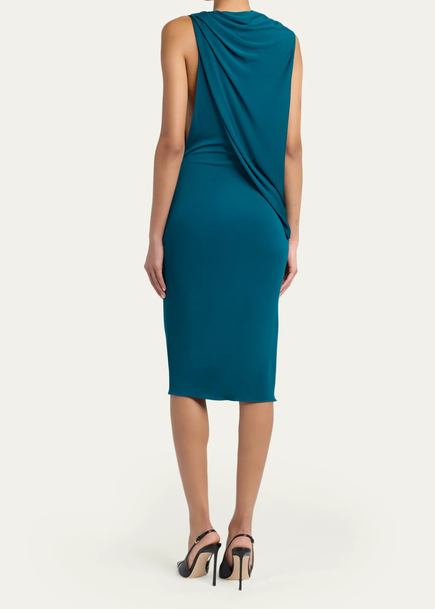TOM FORDPlunging Cowl-Neck Jersey Body-Con Dress