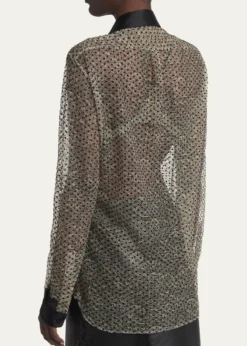TOM FORDPolka-Dot Lace Button-Down Shirt