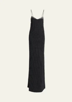 TOM FORDPolka Dot Silk Backless Maxi Slip Dress