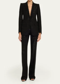 TOM FORDSequined Crepe Straight-Leg Pants