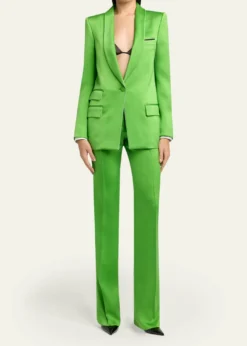 TOM FORDSingle-Breasted Silk-Wool Blazer Jacket
