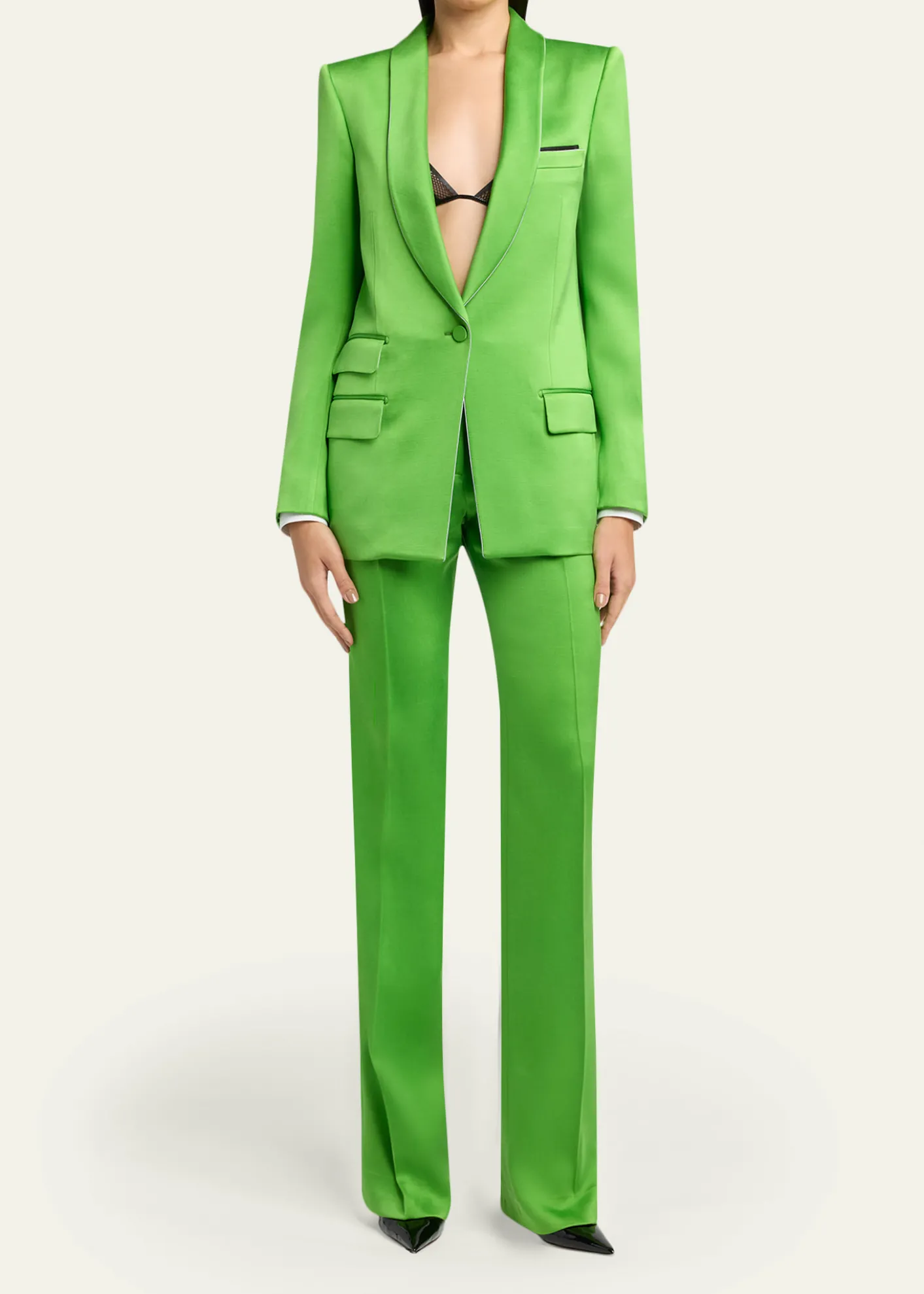 TOM FORDSingle-Breasted Silk-Wool Blazer Jacket