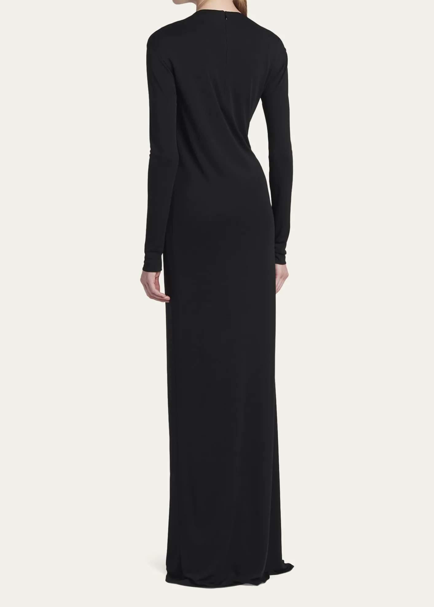 TOM FORDSlash Cutout Long-Sleeve Crepe Jersey Maxi Dress