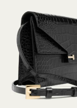 TOM FORDSmall Croc-Embossed Leather T-Clasp Clutch Bag