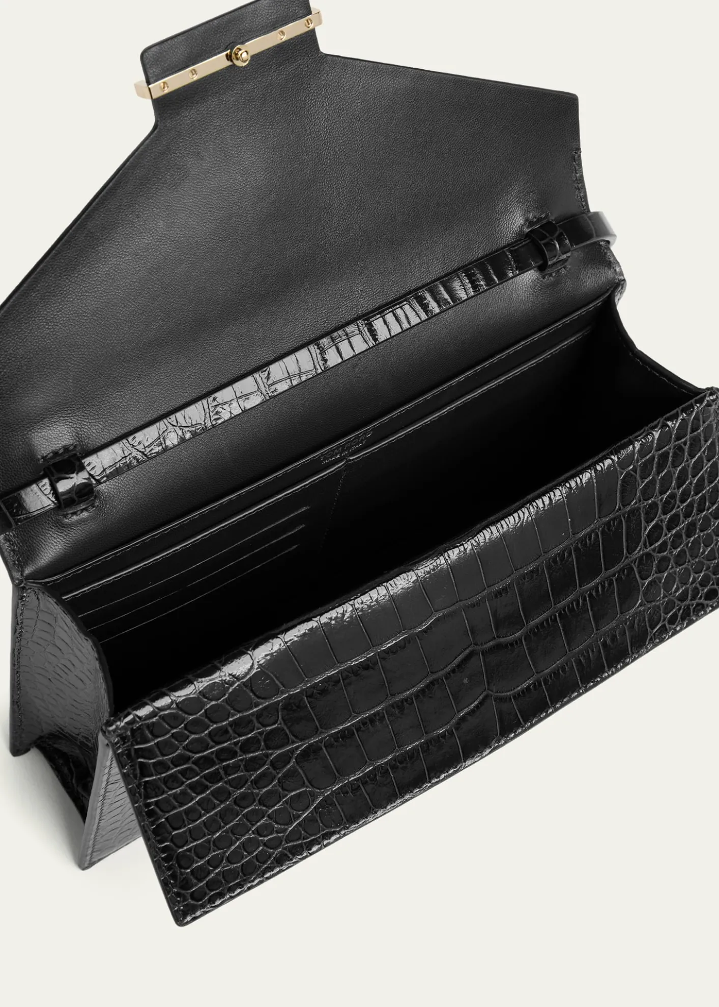 TOM FORDSmall Croc-Embossed Leather T-Clasp Clutch Bag