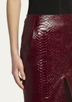 TOM FORDSnake-Effect Leather Midi Skirt