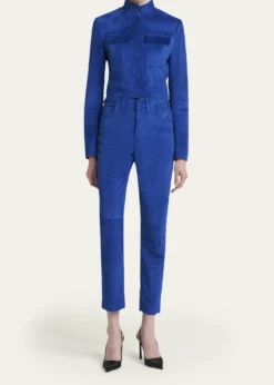 TOM FORDSoft Lamb Suede Crop Jacket