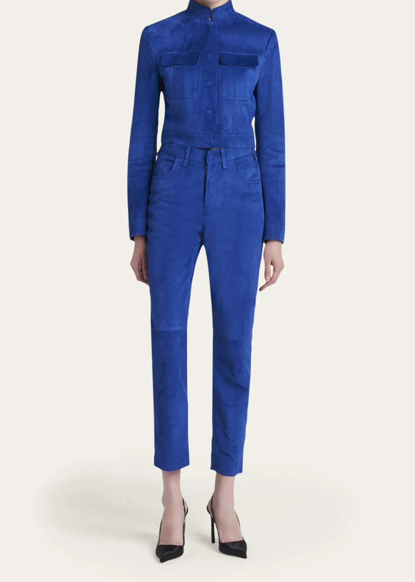 TOM FORDSoft Lamb Suede Crop Jacket