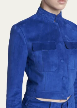 TOM FORDSoft Lamb Suede Crop Jacket