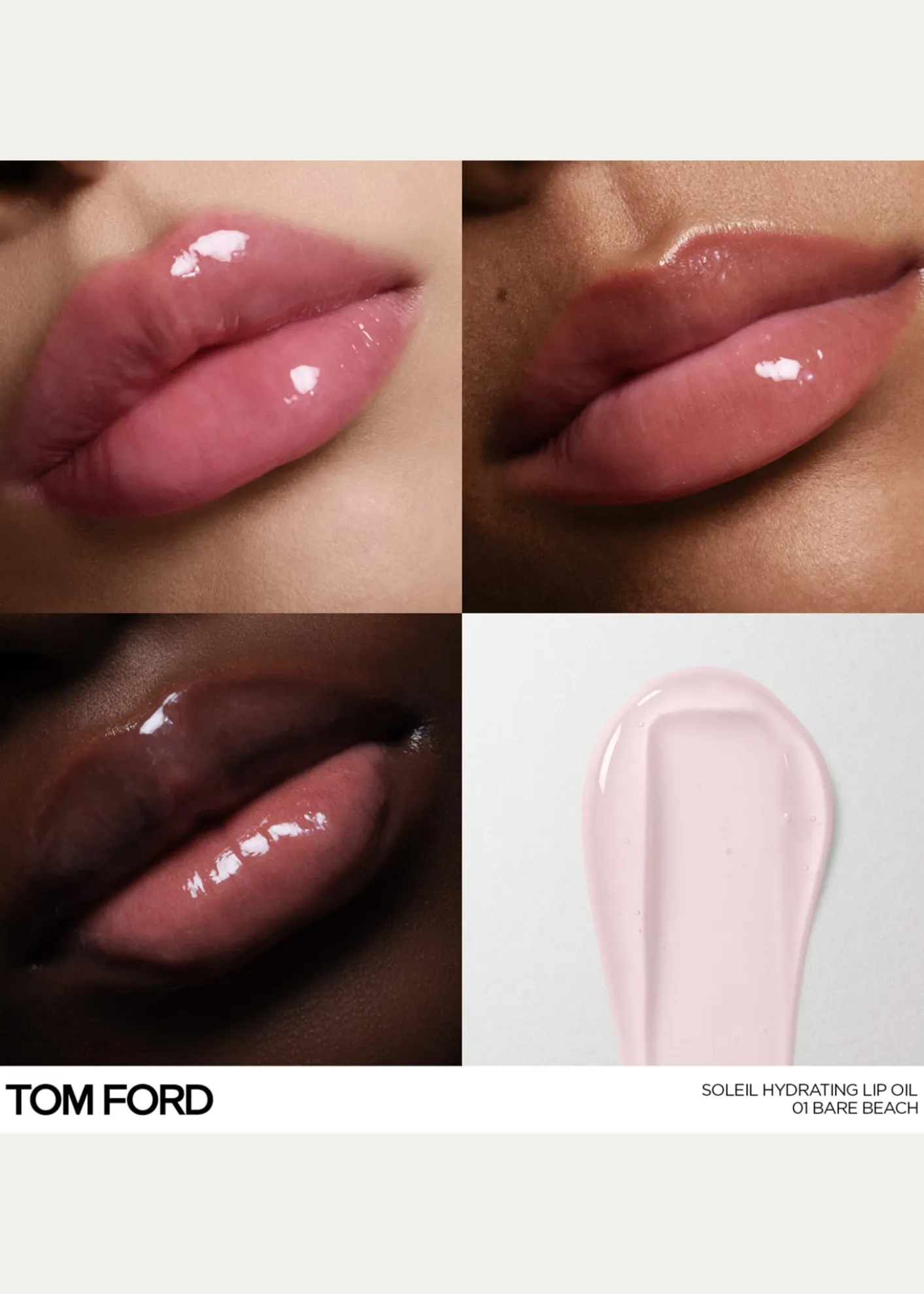 TOM FORDSoleil Hydrating Lip Oil - 01 Bare Beach