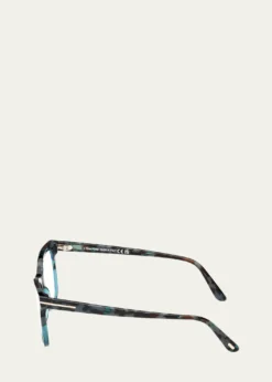 TOM FORDSquare Acetate Blue Block Glasses