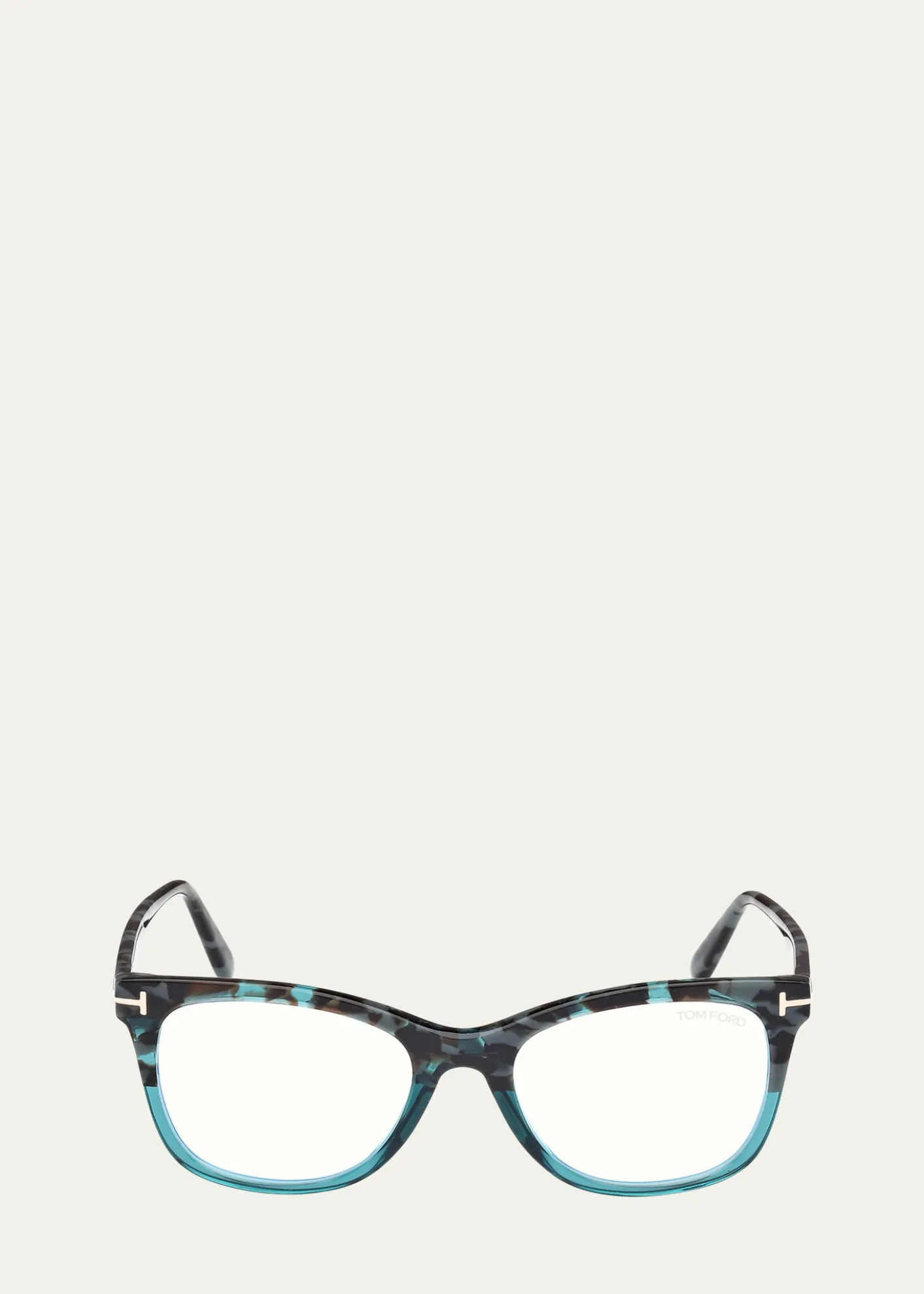 TOM FORDSquare Acetate Blue Block Glasses