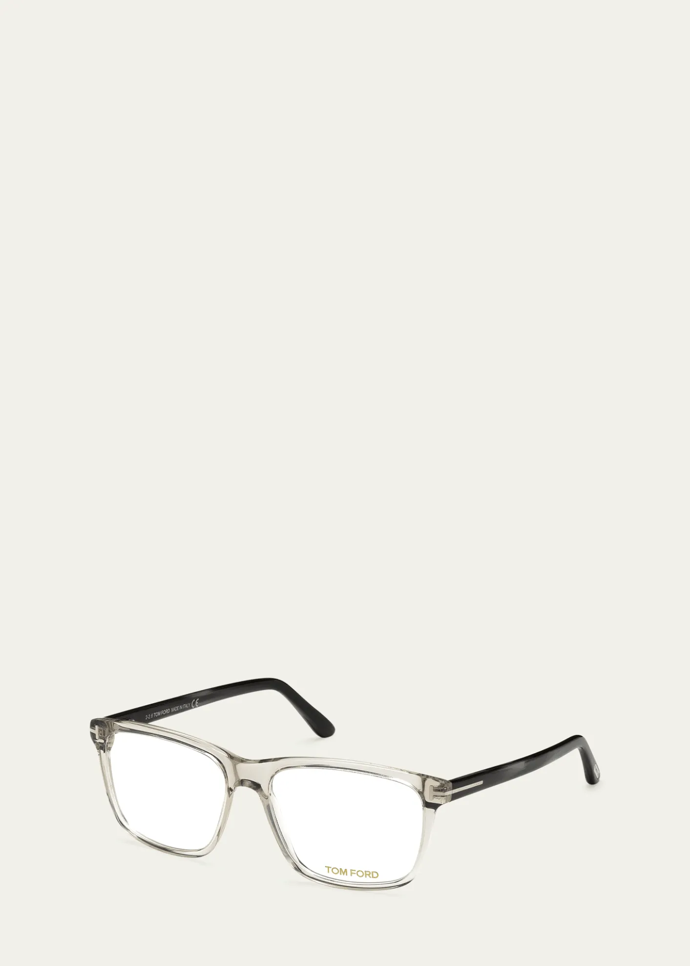 TOM FORDSquare Acetate Optical Glasses, Gray