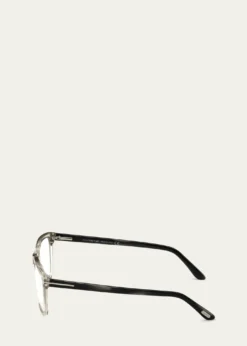 TOM FORDSquare Acetate Optical Glasses, Gray