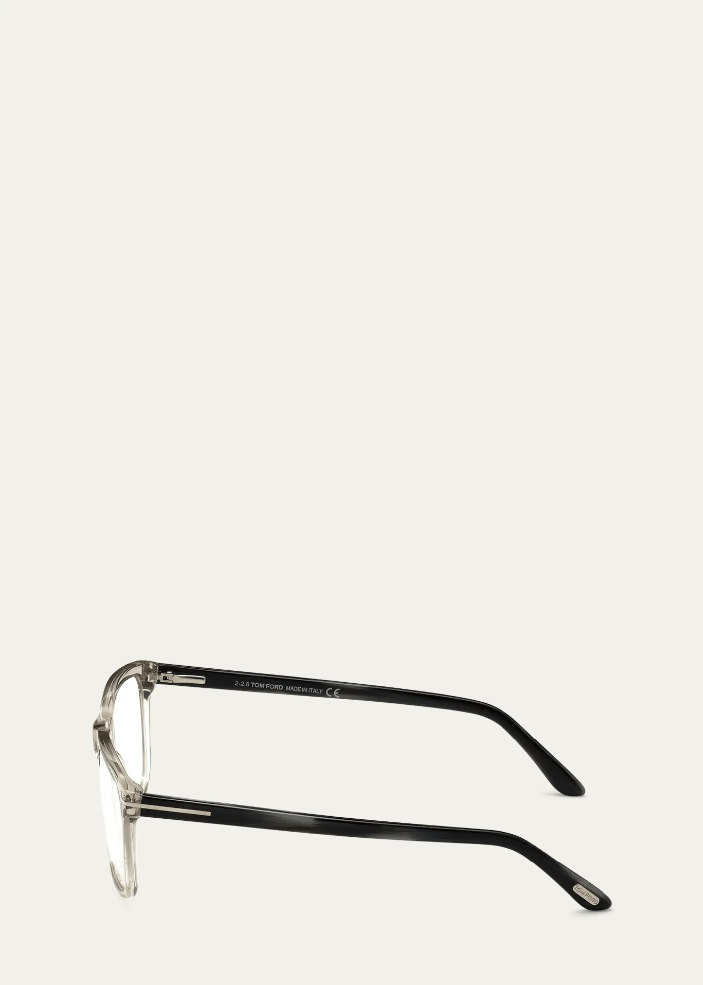 TOM FORDSquare Acetate Optical Glasses, Gray