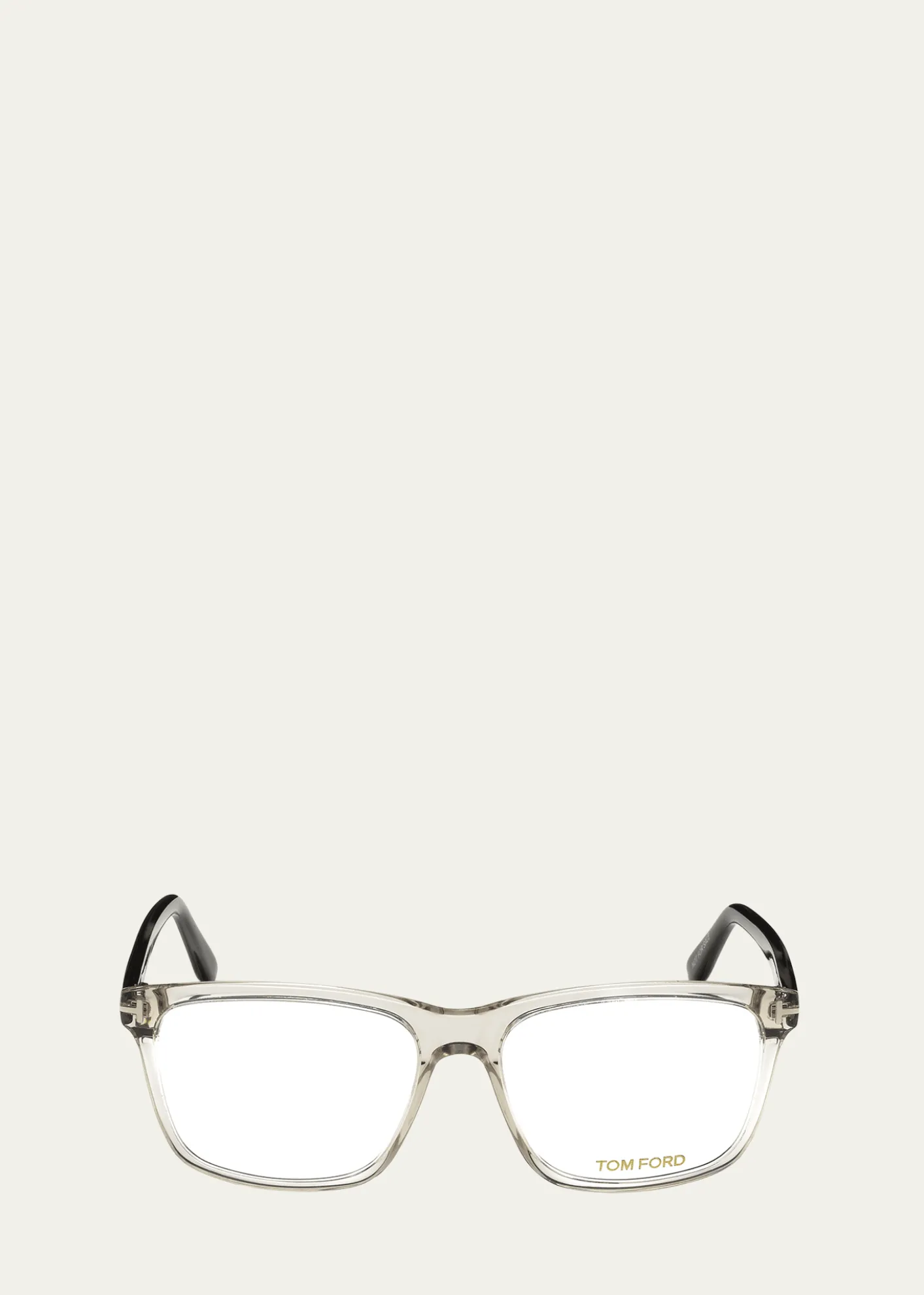 TOM FORDSquare Acetate Optical Glasses, Gray