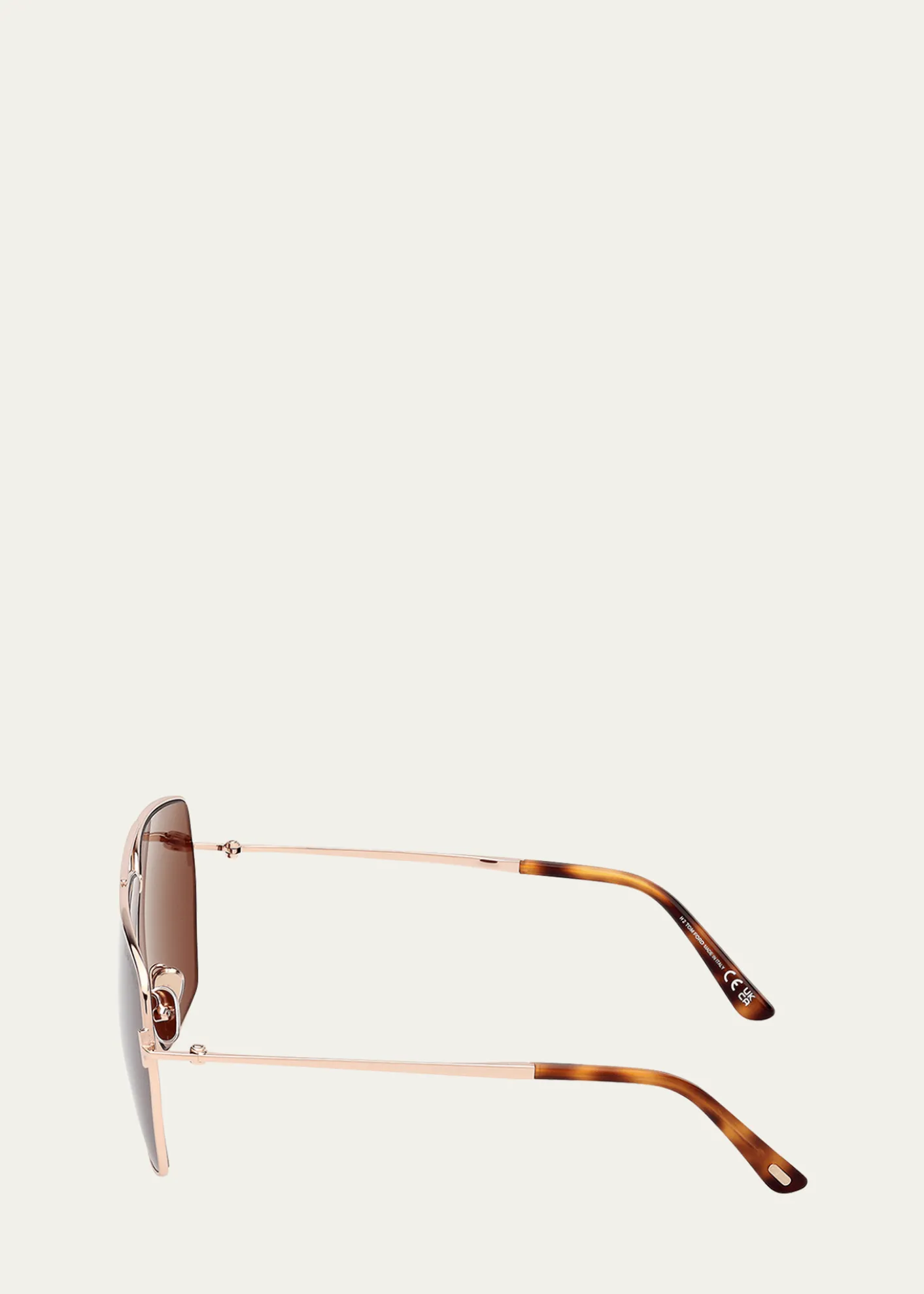 TOM FORDStella Aviator Square Metal Sunglasses