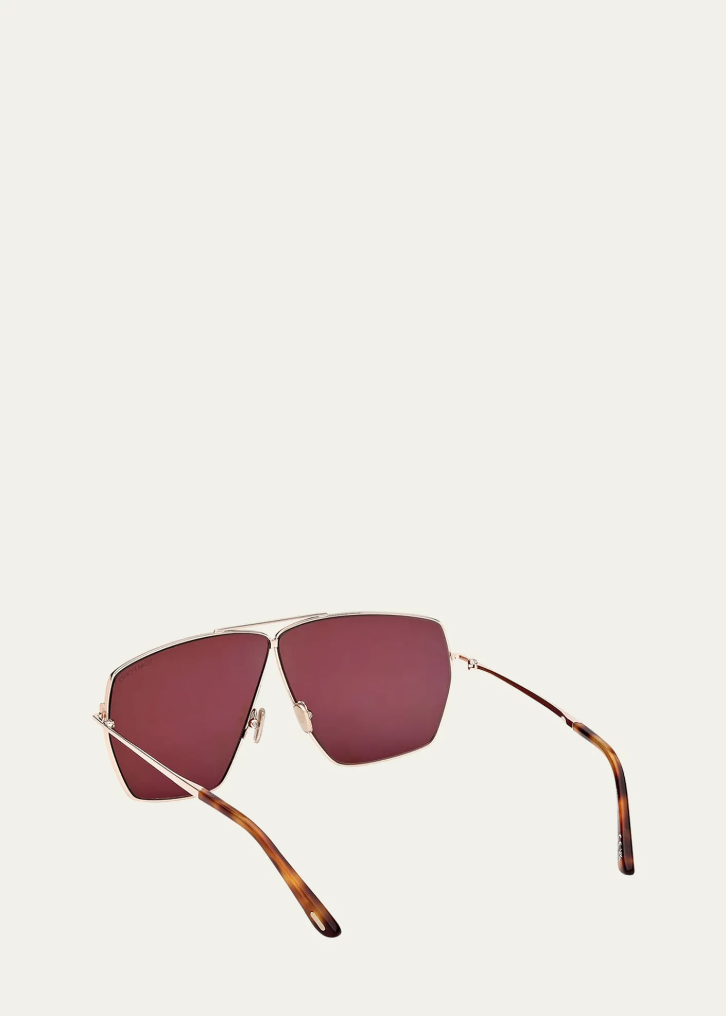TOM FORDStella Aviator Square Metal Sunglasses