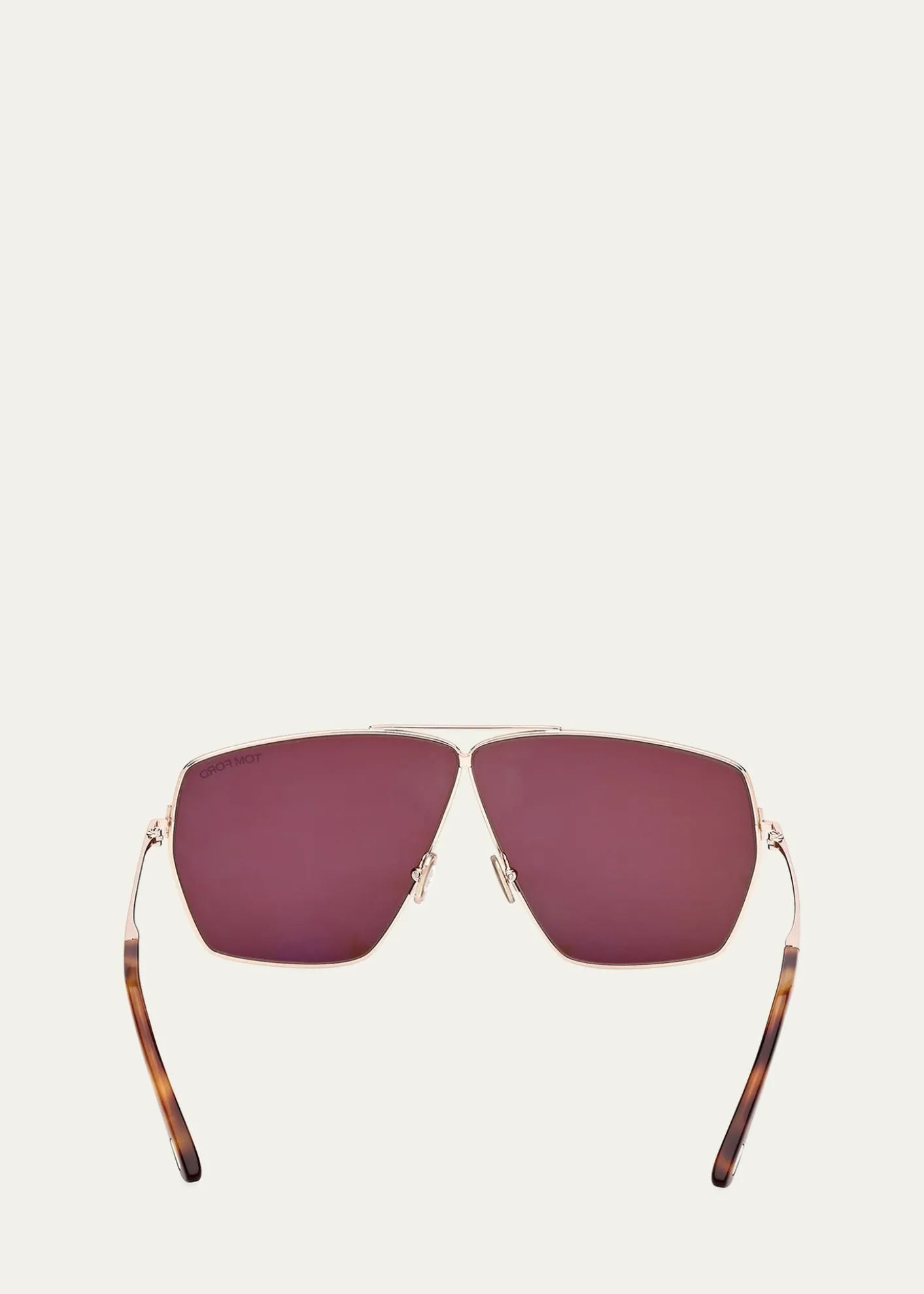 TOM FORDStella Aviator Square Metal Sunglasses