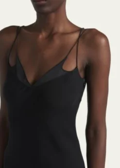 TOM FORDStrappy Satin Back Crepe Maxi Dress