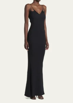TOM FORDStrappy Satin Back Crepe Maxi Dress