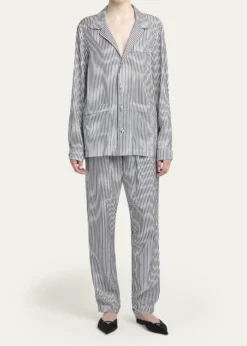 TOM FORDStriped Silk Straight-Leg Pull-On Pajama Pants