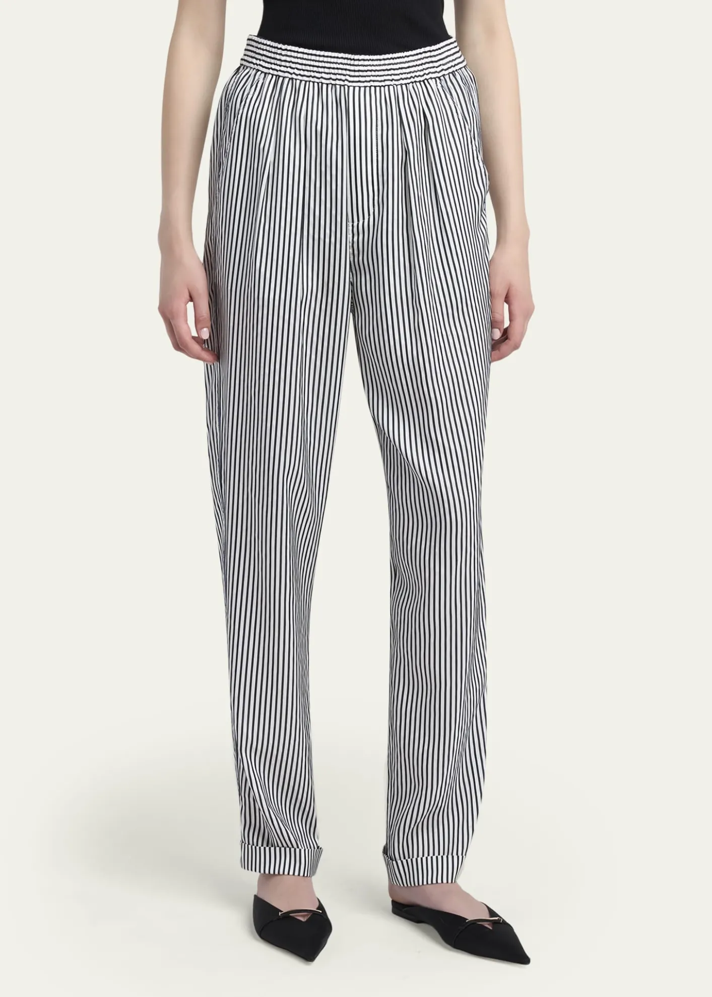 TOM FORDStriped Silk Straight-Leg Pull-On Pajama Pants