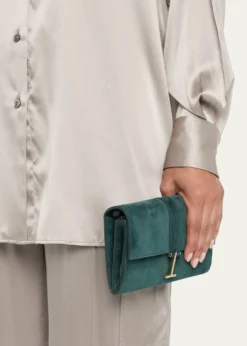 TOM FORDSuede Hanging T Crossbody Wallet