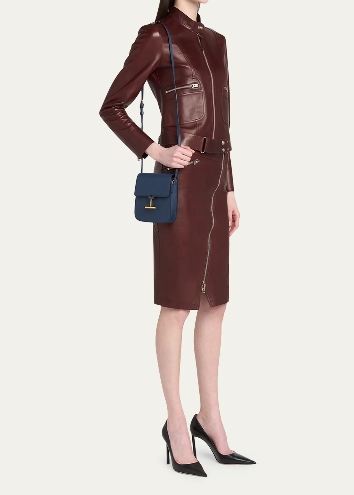 TOM FORDTara Mini Crossbody Bag in Grain Leather