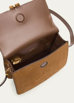TOM FORDTara Mini Flap Crossbody Bag in Suede and Leather