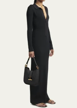 TOM FORDTara Small Hobo Crossbody in Grained Leather