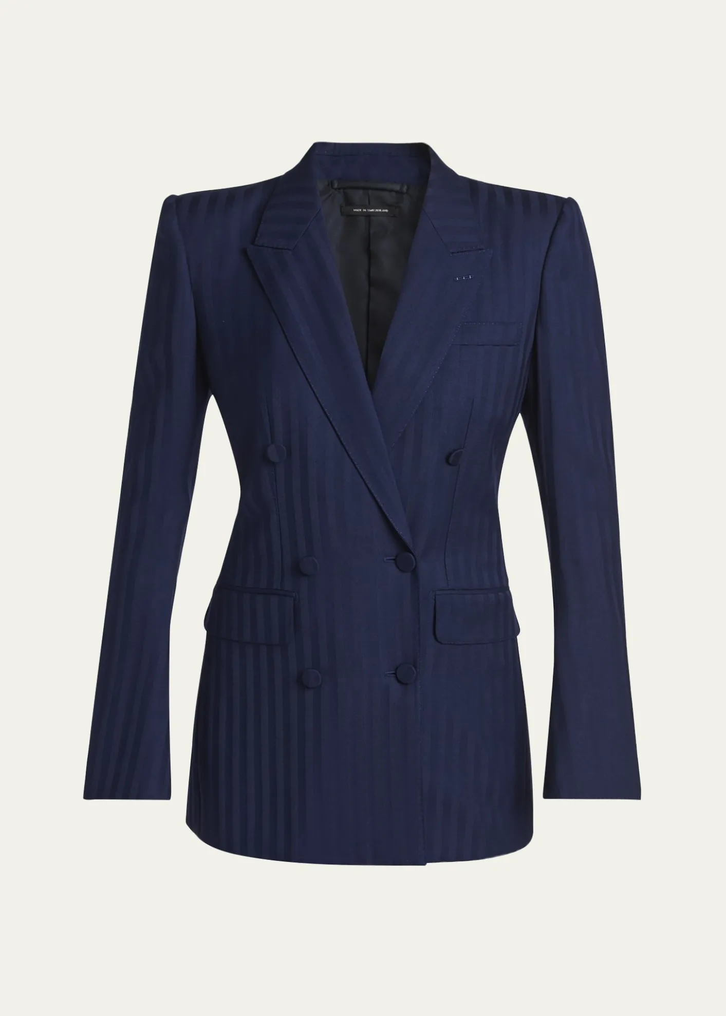 TOM FORDTonal Striped Jacquard Single-Breasted Jacket