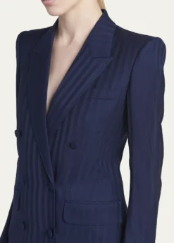 TOM FORDTonal Striped Jacquard Single-Breasted Jacket