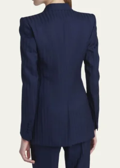 TOM FORDTonal Striped Jacquard Single-Breasted Jacket