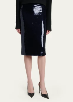 TOM FORDTwo-Tone Sequined Pencil Skirt