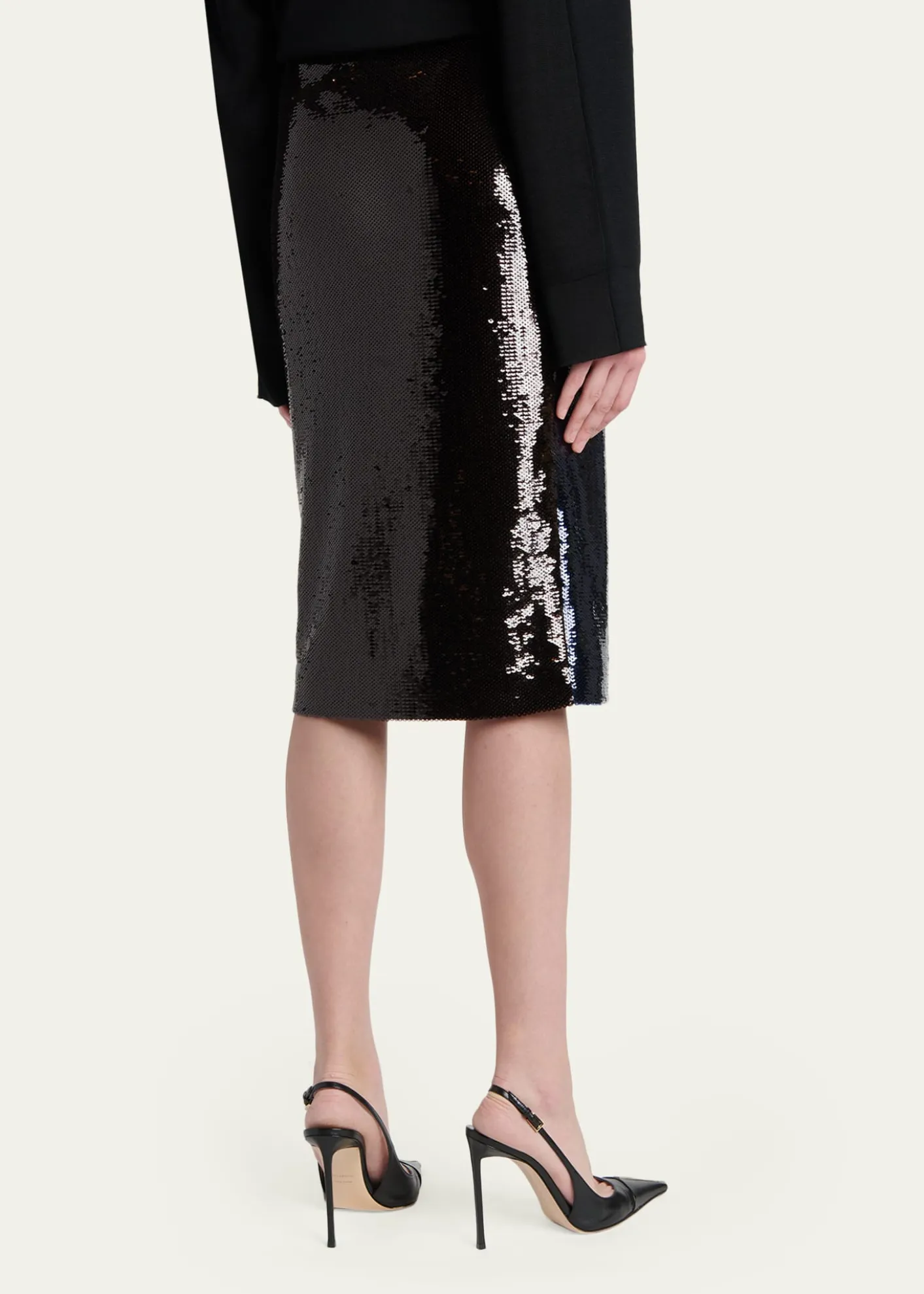 TOM FORDTwo-Tone Sequined Pencil Skirt