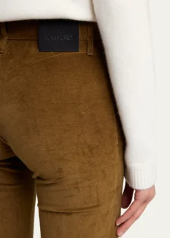 TOM FORDVelvet Slim-Leg Ankle Trousers