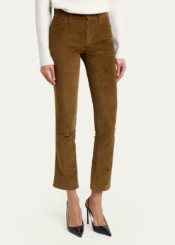 TOM FORDVelvet Slim-Leg Ankle Trousers