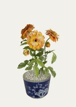 Tommy MitchellSweet Pea April Birth Flower in White Terracotta Pot