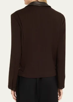 TONYWACKLeather-Trim Wool Jacket