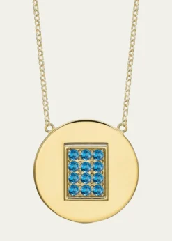 Tracee Nichols14K Gold Blue Topaz Birthstone Necklace