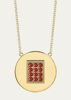Tracee Nichols14K Gold Garnet Birthstone Token Necklace