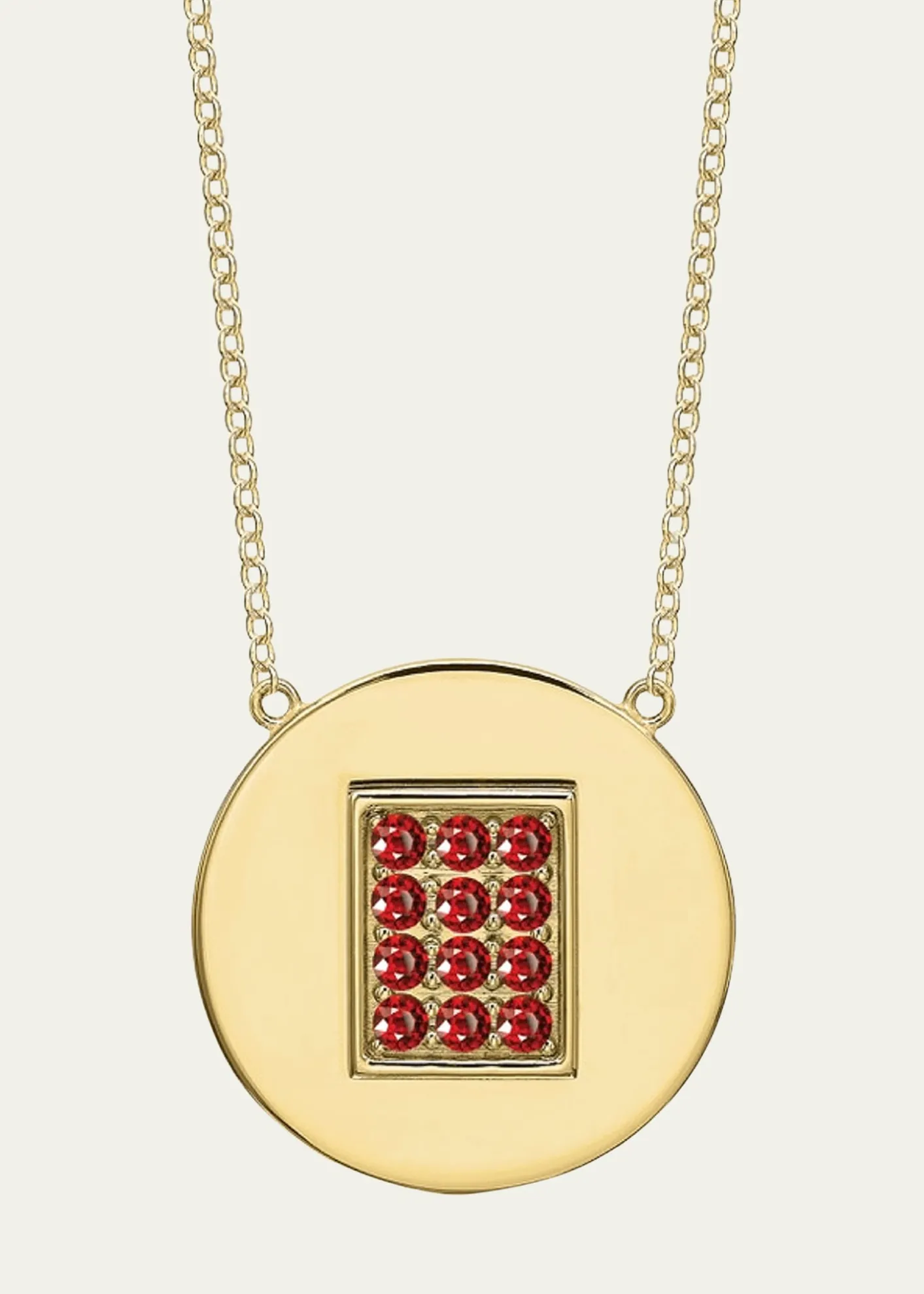Tracee Nichols14K Gold Garnet Birthstone Token Necklace