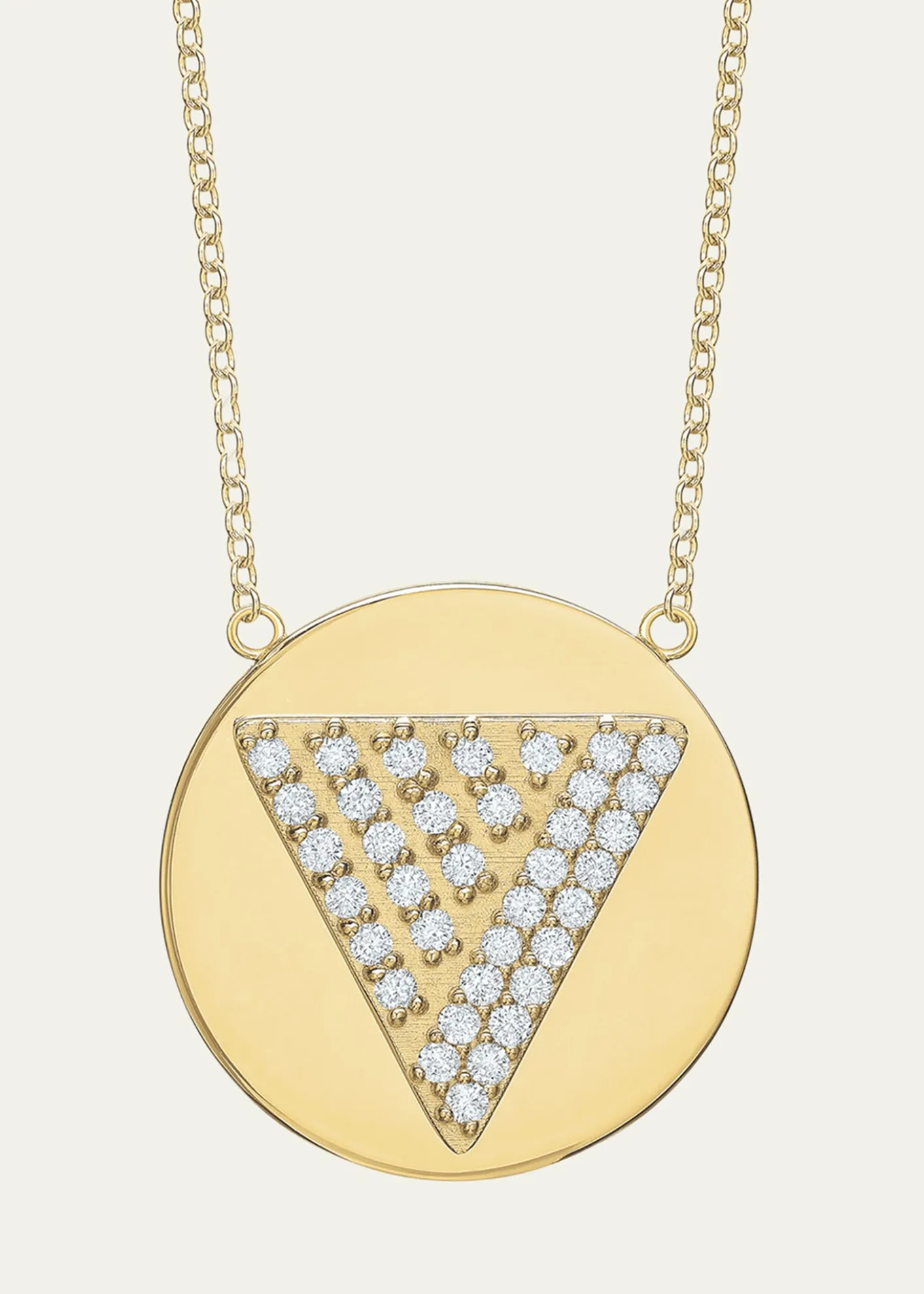Tracee Nichols14K Gold Love Triangle Diamond Token Necklace