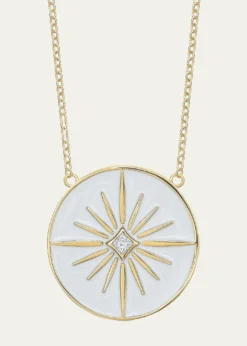 Tracee Nichols14K Gold Lucky Star Diamond Token Necklace