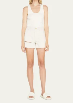 TriarchyDistressed Slim Denim Shorts