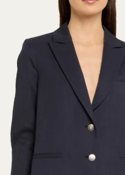 TWPBoyfriend Single-Breasted Stretch Wool Blazer