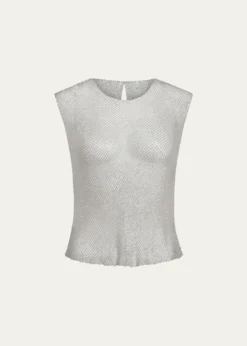 TWPChloe Woven Mesh Top