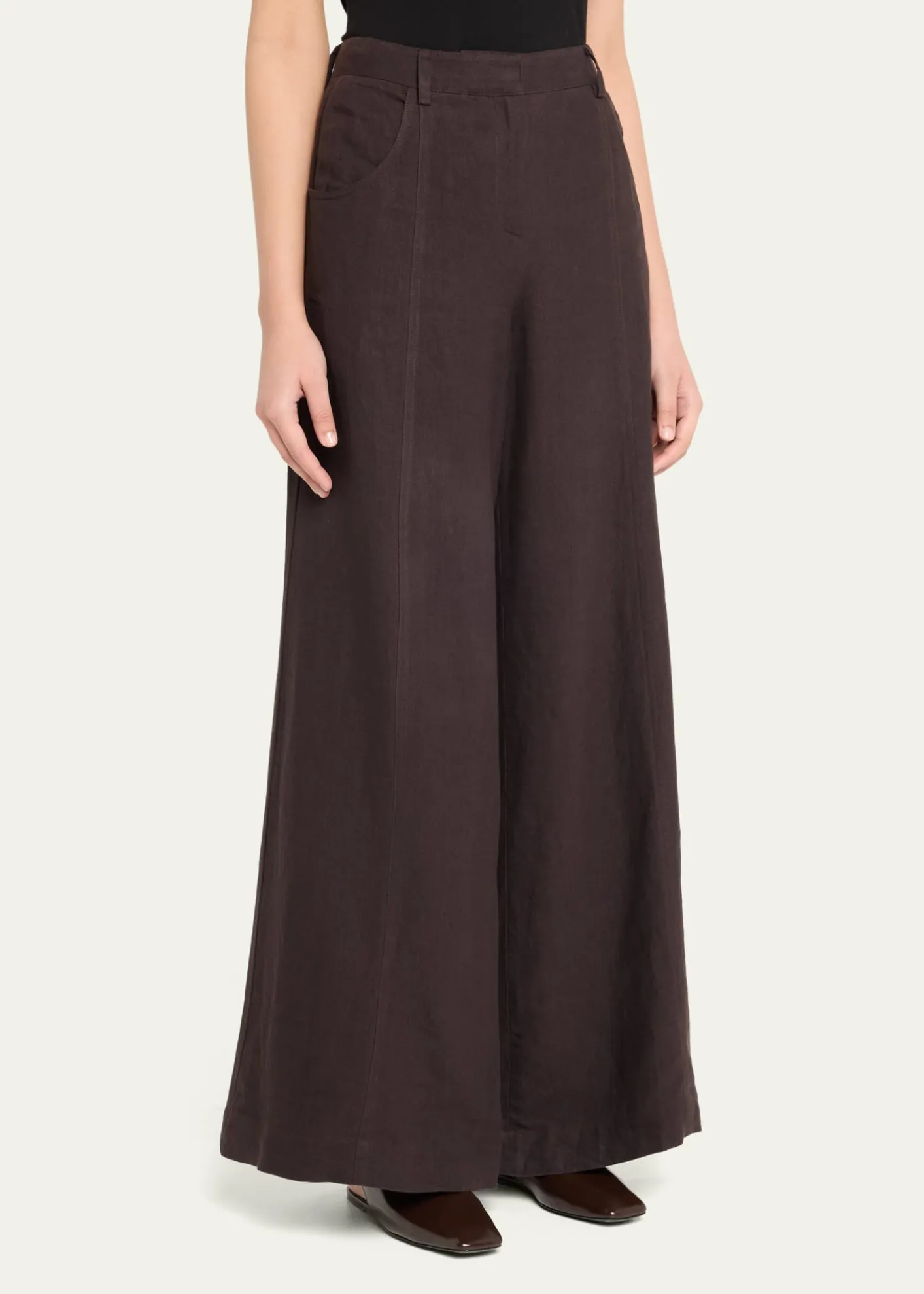 TWPDees Wide-Leg Linen Trousers