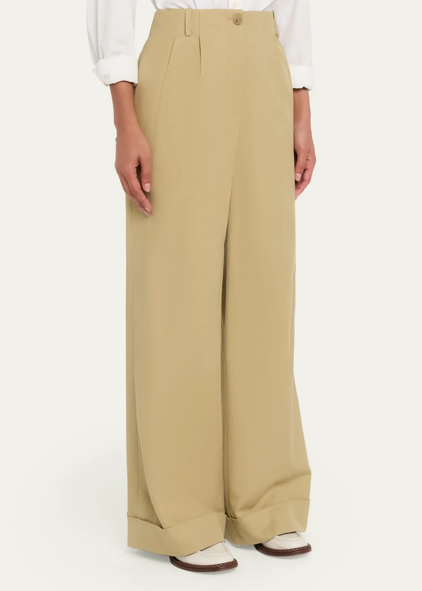TWPDelilah Wide-Leg Twill Pants